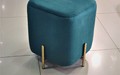 Пуф для гостиной Ares, BLUVEL-78 GREEN / GOLD Пуф для гостиной Ares, BLUVEL-78 GREEN / GOLD
