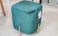 Пуф для гостиной Ares, BLUVEL-78 GREEN / GOLD Пуф для гостиной Ares, BLUVEL-78 GREEN / GOLD