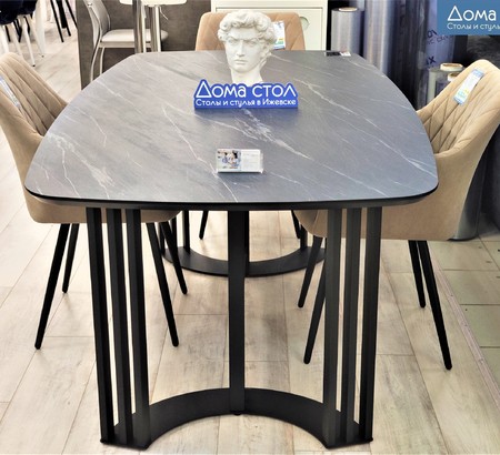 Стол кухонный Атлантис 170 ARPA 3420, чёрный