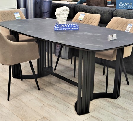 Стол кухонный Атлантис 170 ARPA 3420, чёрный