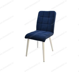 Стул кухонный Комо Catania Dark Blue, белый муар