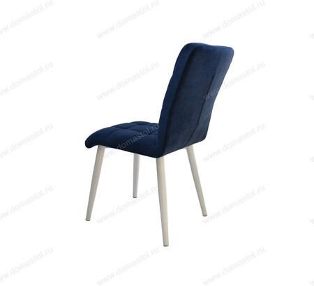 Стул кухонный Комо Catania Dark Blue, белый муар