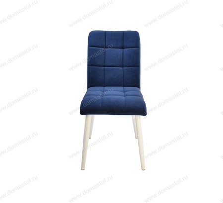 Стул кухонный Комо Catania Dark Blue, белый муар