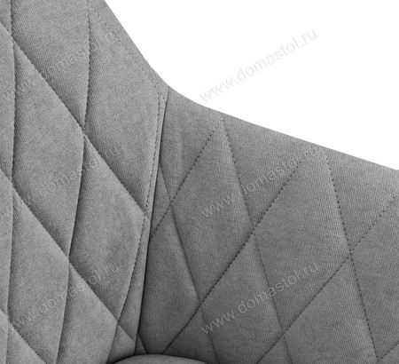 Стул барный Диаманте Candy Grey, черный муар