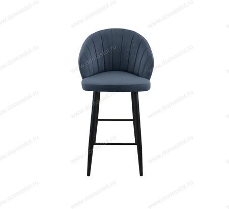 Стул барный Камино Catania Dark Blue, черный муар