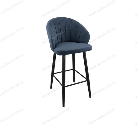 Стул барный Камино Catania Dark Blue, черный муар