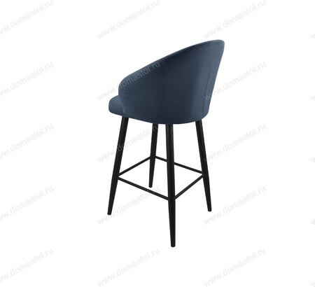 Стул барный Камино Catania Dark Blue, черный муар