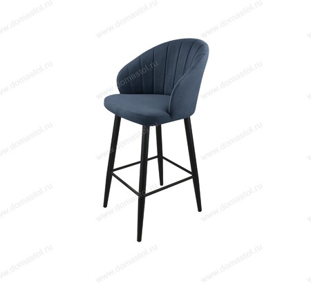 Стул барный Камино Catania Dark Blue, черный муар