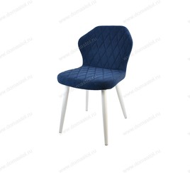 Стул кухонный Бергамо Catania Dark Blue, белый муар