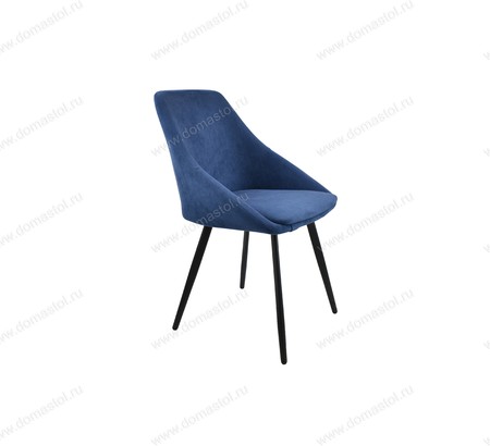 Стул кухонный Монти ЛОФТ Catania Dark Blue, черный муар
