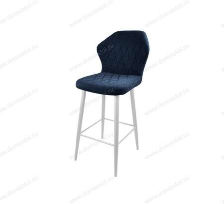 Стул барный Бергамо Catania Dark Blue, белый муар Стул барный Бергамо Catania Dark Blue, белый муар