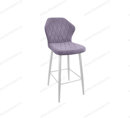 Стул барный Бергамо Catania Lavender, белый муар