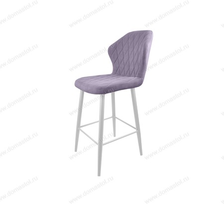 Стул барный Бергамо Catania Lavender, белый муар