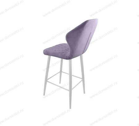 Стул барный Бергамо Catania Lavender, белый муар