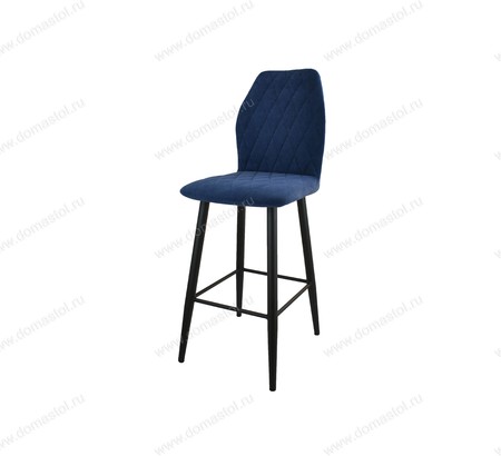 Стул барный Лацио Catania Dark Bluе, черный муар Стул барный Лацио Catania Dark Bluе, черный муар