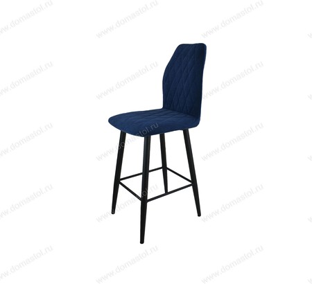 Стул барный Лацио Catania Dark Bluе, черный муар