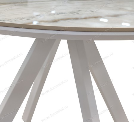Стол кухонный Макао белый, керамика Elyt pulido
