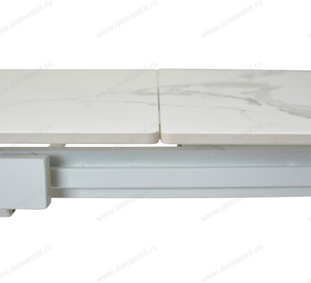 Стол CORNER 120 GLOSS STATUARIO WHITE SINTERED STONE / WHITE