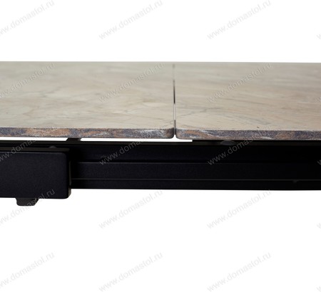 Стол CORNER 120 GLOSS ATHENS BROWN SINTERED STONE / BLACK