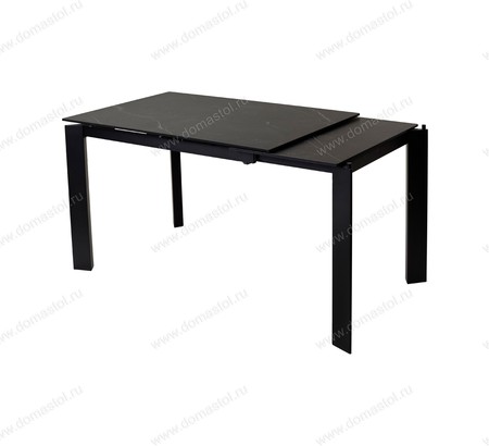 Стол CORNER 120 MATT BLACK MARBLE SINTERED STONE/ BLACK