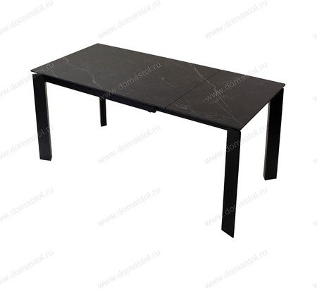 Стол CORNER 120 MATT BLACK MARBLE SINTERED STONE/ BLACK