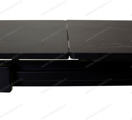 Стол CORNER 120 MATT BLACK MARBLE SINTERED STONE/ BLACK