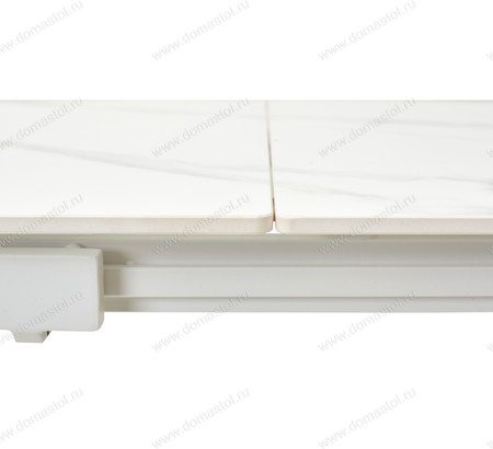 Стол CORNER 120 MATT WHITE MARBLE SINTERED STONE/ WHITE