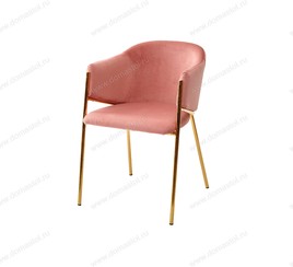 Стул DILL BLUVEL-52 PINK, велюр/ золотой каркас