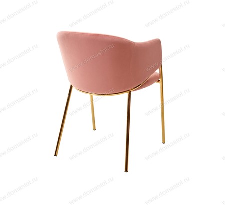 Стул DILL BLUVEL-52 PINK, велюр/ золотой каркас