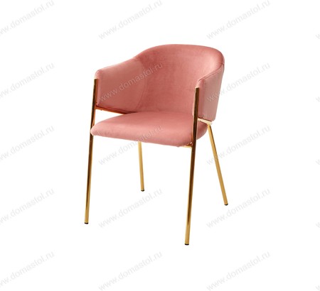 Стул DILL BLUVEL-52 PINK, велюр/ золотой каркас Стул DILL BLUVEL-52 PINK, велюр/ золотой каркас