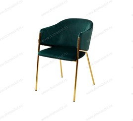 Стул DILL BLUVEL-78 GREEN, велюр/ золотой каркас