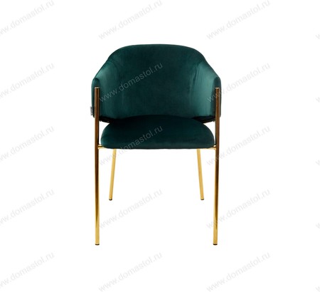 Стул DILL BLUVEL-78 GREEN, велюр/ золотой каркас