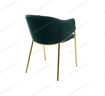 Стул DILL BLUVEL-78 GREEN, велюр/ золотой каркас