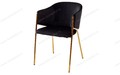 Стул DILL BLUVEL-19 BLACK, велюр/ золотой каркас Стул DILL BLUVEL-19 BLACK, велюр/ золотой каркас