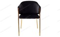 Стул DILL BLUVEL-19 BLACK, велюр/ золотой каркас Стул DILL BLUVEL-19 BLACK, велюр/ золотой каркас