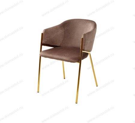 Стул DILL BLUVEL-38 LATTE, велюр/ золотой каркас Стул DILL BLUVEL-38 LATTE, велюр/ золотой каркас