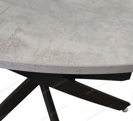 Стол кухонный Микадо ЛДСП 90 цемент, черный муар
