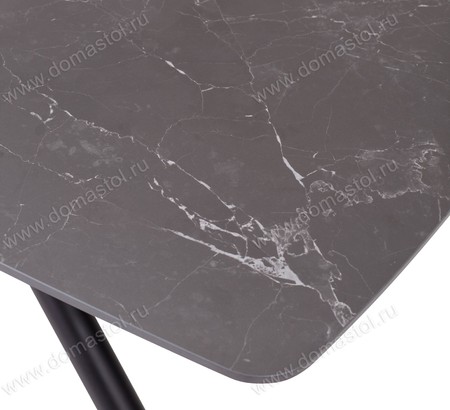 Стол RIVOLI 140 MATT BLACK MARBLE SINTERED STONE/ BLACK