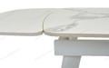 Стол ELIOT 120 GLOSS STATUARIO WHITE SINTERED STONE / WHITE