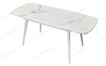 Стол ELIOT 120 GLOSS STATUARIO WHITE SINTERED STONE / WHITE Стол ELIOT 120 GLOSS STATUARIO WHITE SINTERED STONE / WHITE
