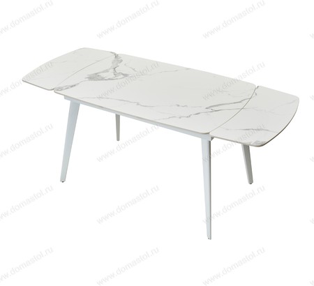Стол ELIOT 120 GLOSS STATUARIO WHITE SINTERED STONE / WHITE