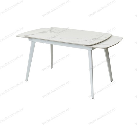 Стол ELIOT 120 GLOSS STATUARIO WHITE SINTERED STONE / WHITE