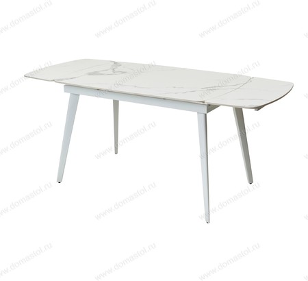 Стол ELIOT 120 GLOSS STATUARIO WHITE SINTERED STONE / WHITE