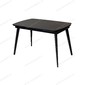 Стол ELIOT 120 MATT BLACK MARBLE SINTERED STONE/ BLACK