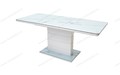 Стол ALTA 120 GREY-WHITE MARBLE/ WHITE глазурованное стекло Стол ALTA 120 GREY-WHITE MARBLE/ WHITE глазурованное стекло