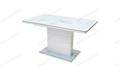 Стол ALTA 120 GREY-WHITE MARBLE/ WHITE глазурованное стекло Стол ALTA 120 GREY-WHITE MARBLE/ WHITE глазурованное стекло