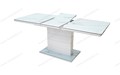 Стол ALTA 120 GREY-WHITE MARBLE/ WHITE глазурованное стекло Стол ALTA 120 GREY-WHITE MARBLE/ WHITE глазурованное стекло