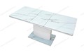 Стол ALTA 120 GREY-WHITE MARBLE/ WHITE глазурованное стекло Стол ALTA 120 GREY-WHITE MARBLE/ WHITE глазурованное стекло