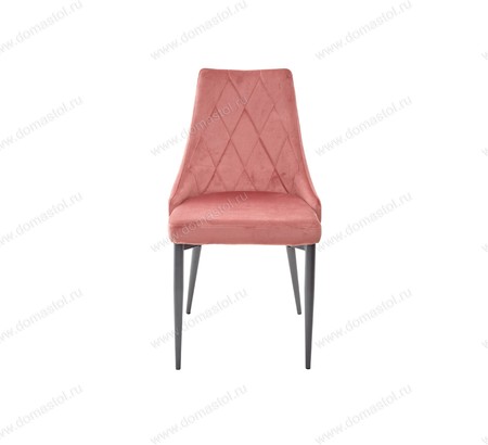 Стул NEPAL BLUVEL-52 PINK/ серый каркас, велюр