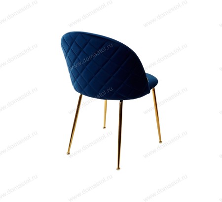 Стул PRESLEY BLUVEL-86 NAVY BLUE / золотой каркас